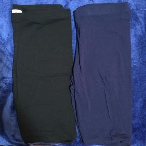 New navy blue and black biker shorts